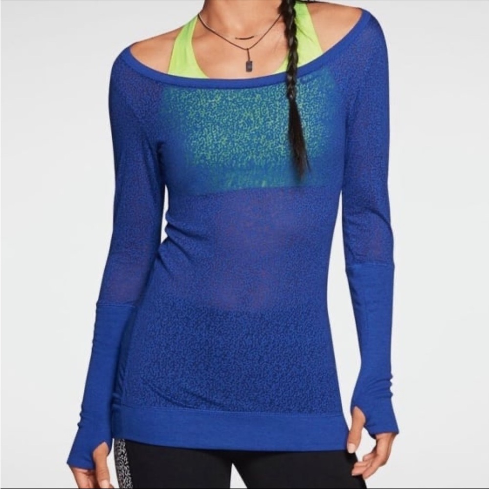 Women's Nike Signal Mezzo‎ Long Sleeve Shirt Blue Size Small